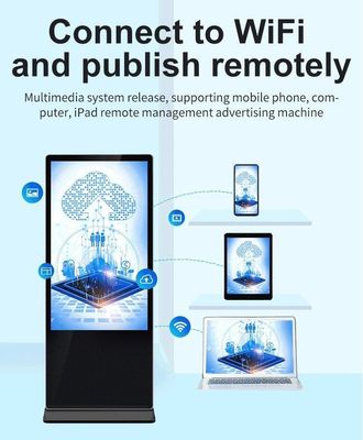 86-calowy wielkogabarytowy pionowy wyświetlacz reklamowy LCD dla kiosków w pomieszczeniach