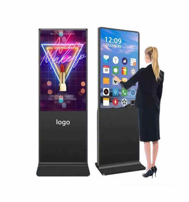 Wnętrze 55-calowy odtwarzacz reklamowy LCD z podłogiem w stanie stojącym i cyfrowym sygnalizacją