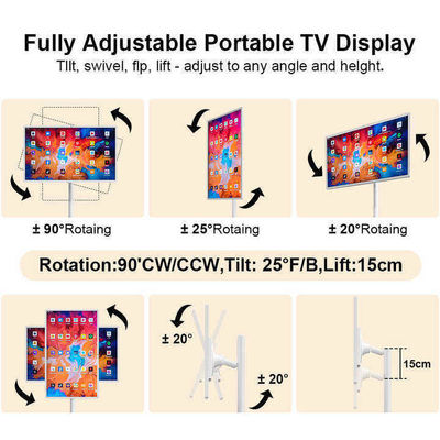 24calowy Stand By Me TV Wewnętrzny Android 12 Reklama Digital Signage Przenośny Podłogowy Smart TV