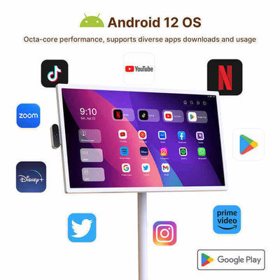 Przenośny, wewnętrzny, 24calowy, ruchomy, Android, Smart Stand By Me, Smart TV stojący na podłodze.