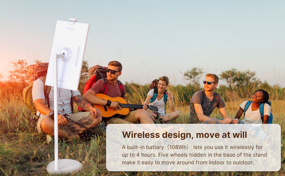 Przenośny, wewnętrzny, 24calowy, ruchomy, Android, Smart Stand By Me, Smart TV stojący na podłodze.