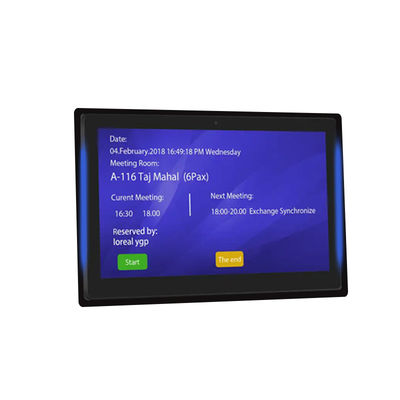 10.1calowy RK3399 2+16GB Tablet do sal konferencyjnych NFC POE System rezerwacji sal konferencyjnych z oświetleniem z obu stron