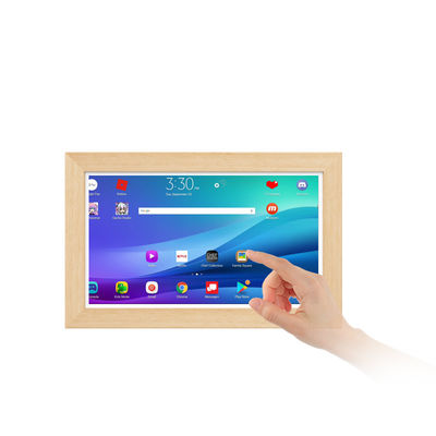 15,6-calowy RK3568 4+32GB Tablet reklamowy do montażu na ścianie, NFC, POE, ekran dotykowy, drewniana rama, Android 14