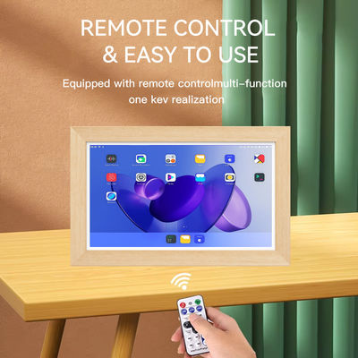 15,6-calowy RK3568 4+32GB Tablet reklamowy do montażu na ścianie, NFC, POE, ekran dotykowy, drewniana rama, Android 14