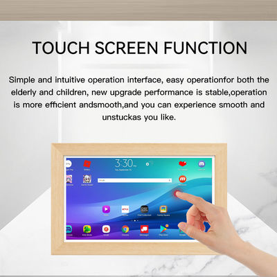 15,6-calowy RK3568 4+32GB Tablet reklamowy do montażu na ścianie, NFC, POE, ekran dotykowy, drewniana rama, Android 14