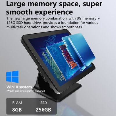 Nowy design 15-calowy terminal POS 60Hz do komputera stacjonarnego 8+256GB Procesor N100 Kasa fiskalna POS dla handlu detalicznego z drukarką i skanerem