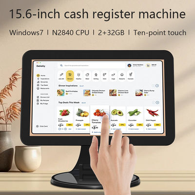 15.6calowy ekran dotykowy Desktop POS Terminal N2840 2+32GB Kasy detaliczne z skanerem