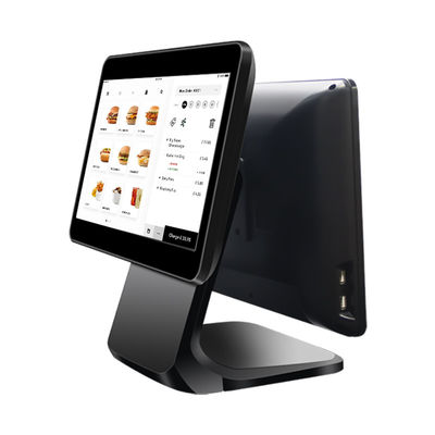 13.3/15.6-calowy system POS z dwoma ekranami dotykowymi, procesor I3, system Win, terminal POS do sklepu detalicznego ze składaną podstawą