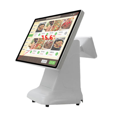 Win Kasa Rejestrująca POS Maszyna Prosty Styl Plastikowy Design i 15,6 cala Podwójny Ekran All-in-One dla Win