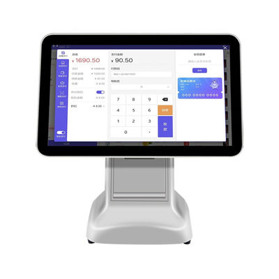 Terminal kasowy produktu 15,6 cala Android POS All in One Mini kasa fiskalna do supermarketu z kolorowym wyjściem drukarki