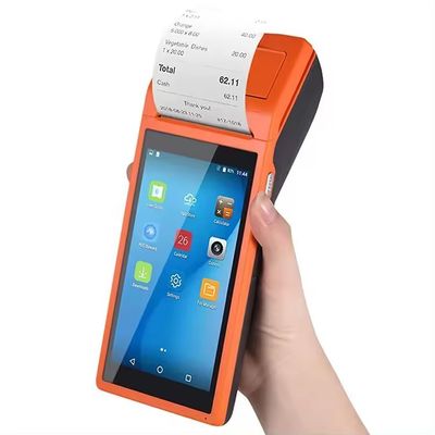 Monochromatyczna drukarka Wyjście Typ 5,5-calowy Android 8.1 PDA POS Terminal do usprawnionego przetwarzania zamówień w restauracji