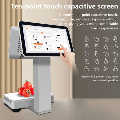 Przystępna cena Komercyjny urządzenie z podwójnym ekranem All-in-One POS Smart Cash Register Terminal Machine z 15,6-calowym ekranem i pamięcią 2G