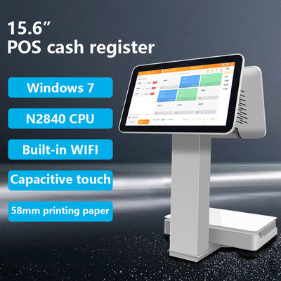 Przystępna cena Komercyjny urządzenie z podwójnym ekranem All-in-One POS Smart Cash Register Terminal Machine z 15,6-calowym ekranem i pamięcią 2G