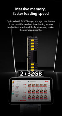 Pojemnościowy dotykowy system POS All-in-One z dwoma ekranami dla restauracji, z Wi-Fi, kasą fiskalną i pojemnością dysku twardego 32GB