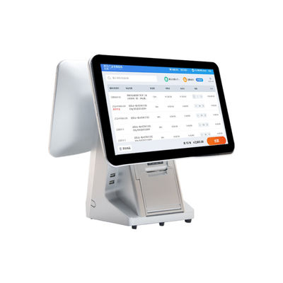 15,6'' 14'' Dwuekranowy system Android POS z szufladą na gotówkę i wszechstronnym, dotykowym, inteligentnym oprogramowaniem POS