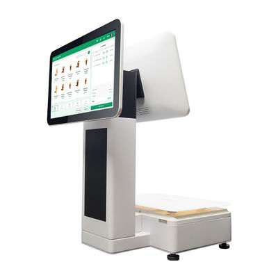 System POS w supermarkecie 15,6 cala Dual Touch Screen z wbudowaną drukarką bezprzewodową Protokół NFC Interfejs VGA