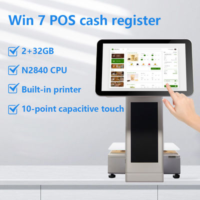 System POS w supermarkecie 15,6 cala Dual Touch Screen z wbudowaną drukarką bezprzewodową Protokół NFC Interfejs VGA