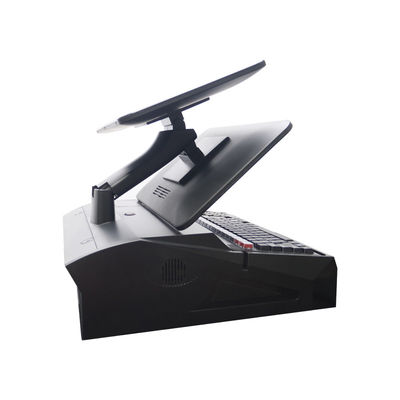 15,6-calowy dwuekranowy system POS All-in-One z ekranem dotykowym, szufladą na gotówkę i wbudowaną drukarką 58 mm, 2 GB RAM, do supermarketu