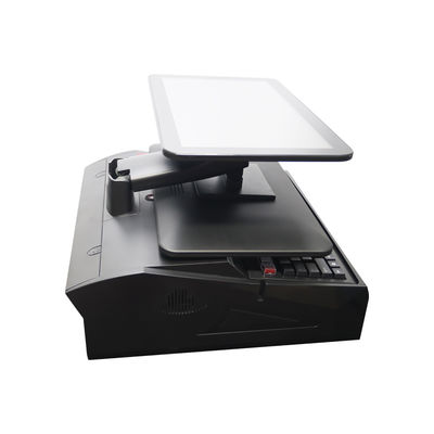 OEM ODM 15.6 Inch Dual Screen Win7 Pos Kasy N2840 Cpu 2+32GB Desktop POS Terminal z drukarką 58mm, klawiaturą