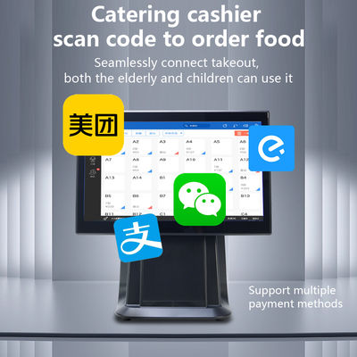 Wysokiej wydajności 15,6" I3 Procesor Ekran dotykowy All In One Supermarket Retail POS Machine z wyświetlaczem klienta