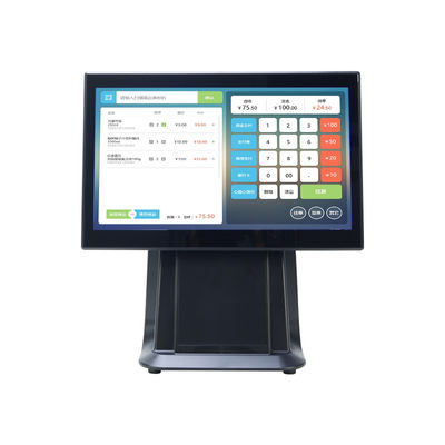 Wysokiej wydajności 15,6" I3 Procesor Ekran dotykowy All In One Supermarket Retail POS Machine z wyświetlaczem klienta