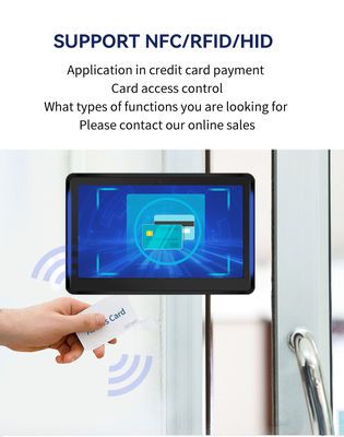 101-calowy, montowany na ścianie biznesowy tablet z systemem Android i listwą świetlną LED do wyświetlania harmonogramu konferencji