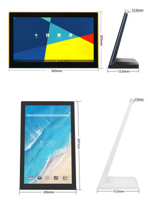 8-calowy kiosk biznesowy w kształcie litery L z ekranem dotykowym, tablet Android, komputer obsługi klienta