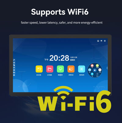 Na ścianie 32calowy wyświetlacz reklamowy z cyfrowymi napisami wyświetlacz tablet Android PC POE funkcja wifi NFC