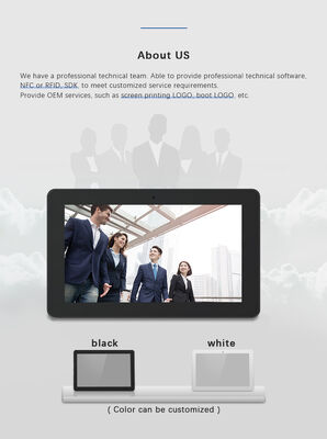 Na ścianie 32calowy wyświetlacz reklamowy z cyfrowymi napisami wyświetlacz tablet Android PC POE funkcja wifi NFC