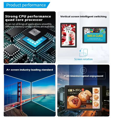 24-calowa cyfrowa tablica menu do montażu na ścianie z platformą Android RK3566 dla restauracji i kawiarni