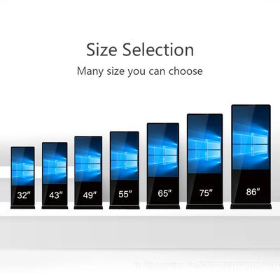 43-calowy stojący cyfrowy ekran reklamowy LCD z ekranem dotykowym, inteligentny kiosk z plakatem do centrum handlowego