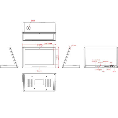 FCC 1.3GHz All-in-One Touch Screen PC z procesorem Quad Core Cortex A7 1.3GHz i 7-calowym IPS Capacitive Touchscreen działającym na Androida 6.0