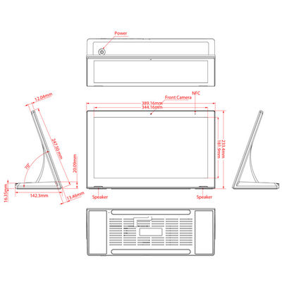15.6-calowy ekran IPS Android 8.1 All-in-One Touch Screen PC z 10-punktowym pojemnościowym dotykiem do użytku komercyjnego
