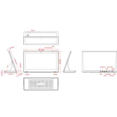 15.6-calowy ekran IPS Android 8.1 All-in-One Touch Screen PC z 10-punktowym pojemnościowym dotykiem do użytku komercyjnego