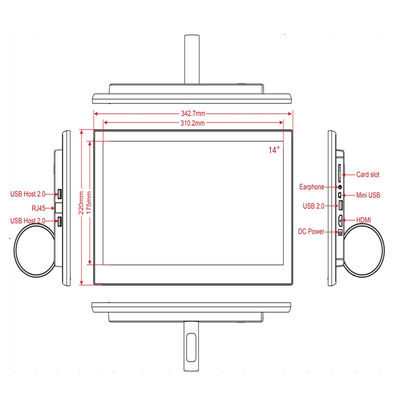 15-calowy komputer All-in-One z ekranem dotykowym, pojemnościowym ekranem dotykowym 10-punktowym, wyświetlaczem Full HD 1920x1080 i procesorem Quad Core RK3399