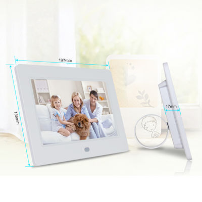 Wielojęzyczne 7 cali LCD cyfrowa ramka fotograficzna 250cdm2 z automatycznym pokazem slajdów