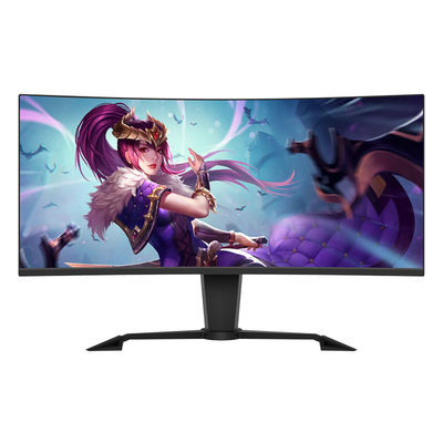 Skrzywiony 4k 144hz 34calowy monitor dla komputerów do gier Super szeroki 1ms Freesync