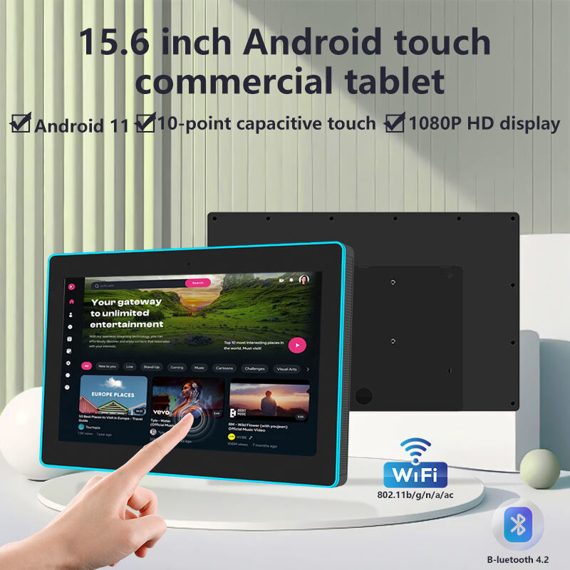 15.6Inch RK3566 NFC POE Power Tablet PC Wall Mounted Meeting Android Tablet Z Led Light