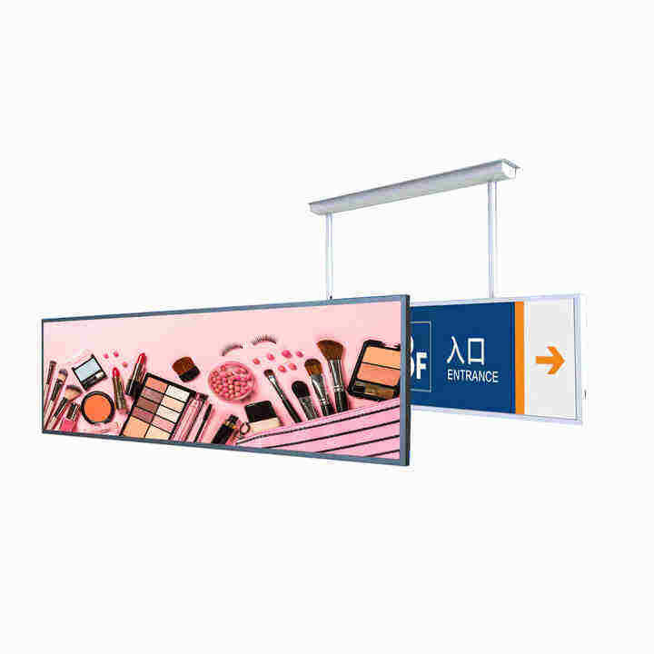 24-calowy ultra szeroka rozdzielczość rozciągnięty bar typ LCD reklamy wyświetlacz Idealny wybór dla supermarketów półki detalicznej