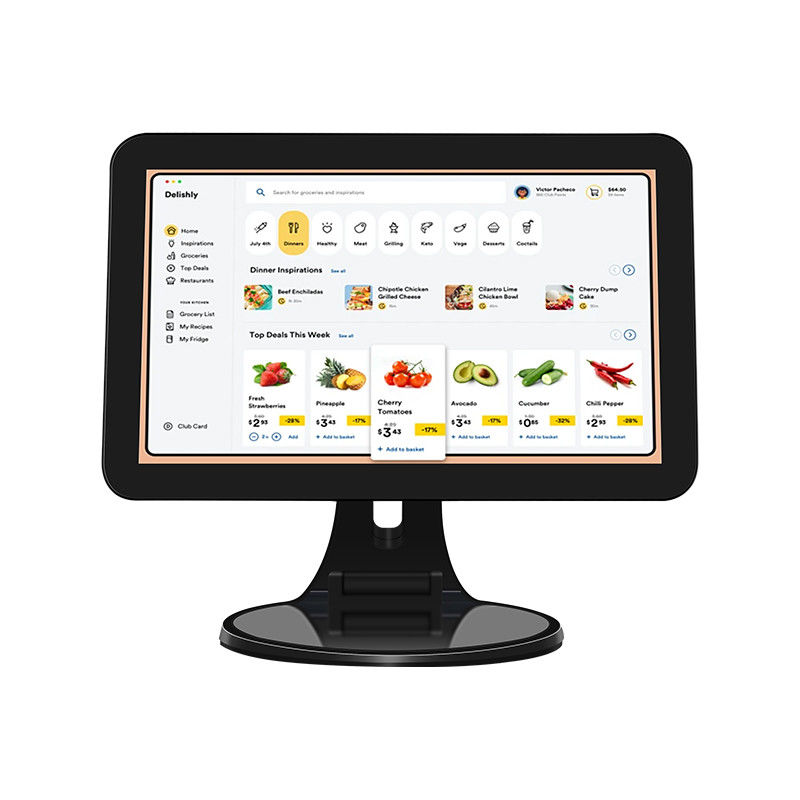15.6calowy ekran dotykowy Desktop POS Terminal N2840 2+32GB Kasy detaliczne z skanerem