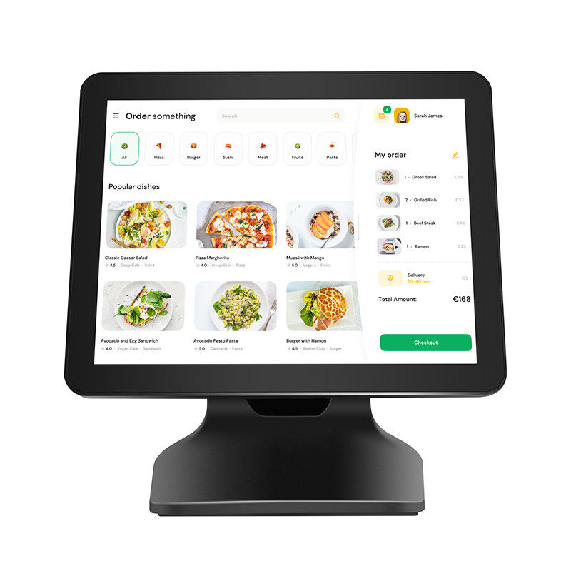 Restauracja w supermarkecie 15.6 Inch Win10 System kasy z jednoekranowym terminalem POS i pojemnym ekranem dotykowym