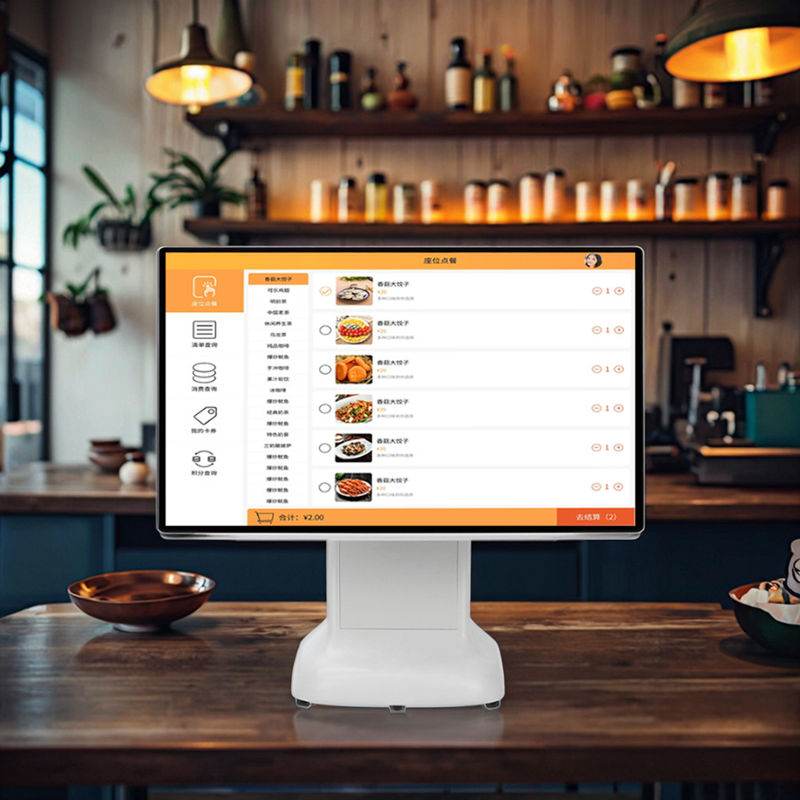 Windows Kasa Rejestrująca POS Maszyna Prosty Styl Plastikowy Design i 15,6 cala Podwójny Ekran All-in-One dla Windows