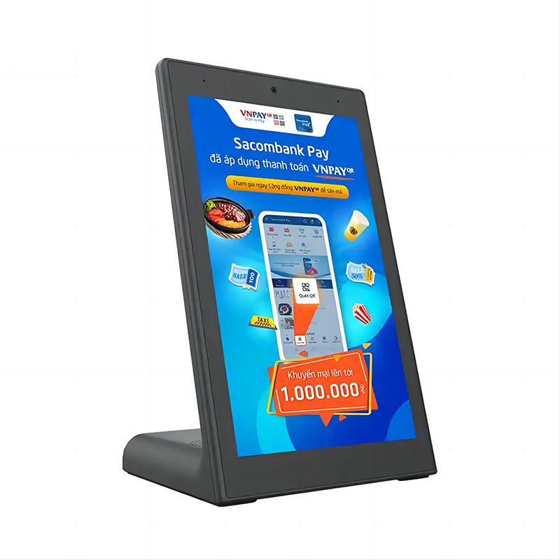 8cylindrowy kiosk samoobsługowy typu L dla firm tablet android PC pojemnościowy, dotykowy, zasilanie POE, WIFI, NFC dla restauracji, tablet POS
