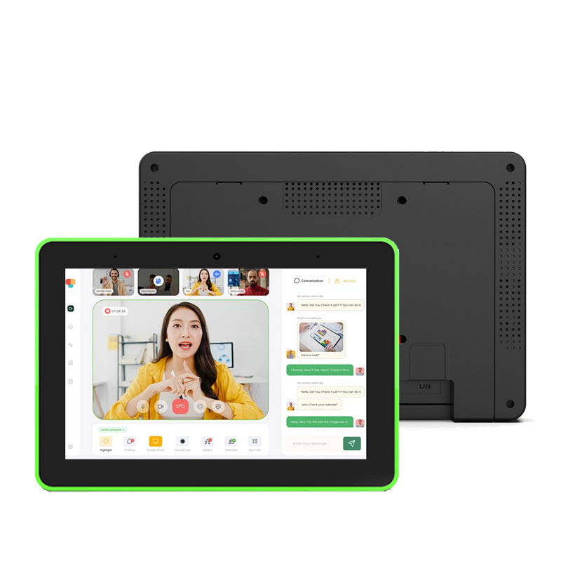 8 cala montaż na ścianie biznesowy ekran dotykowy POE NFC tablet android z oświetleniem LED System rezerwacji sal konferencyjnych