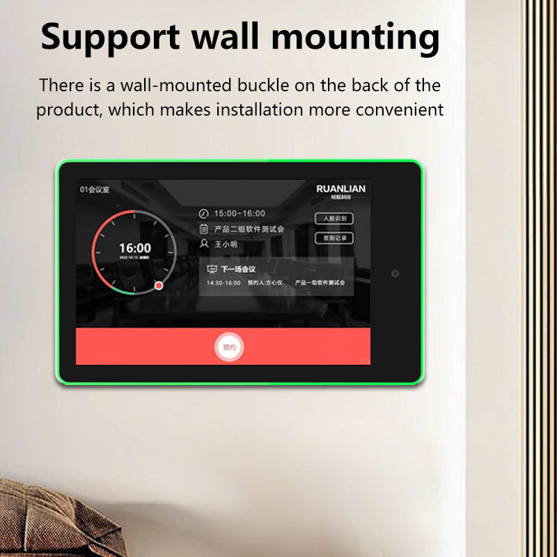 10.1-calowy ekran do ściany, tablet Android PC, system rezerwacji sal konferencyjnych.