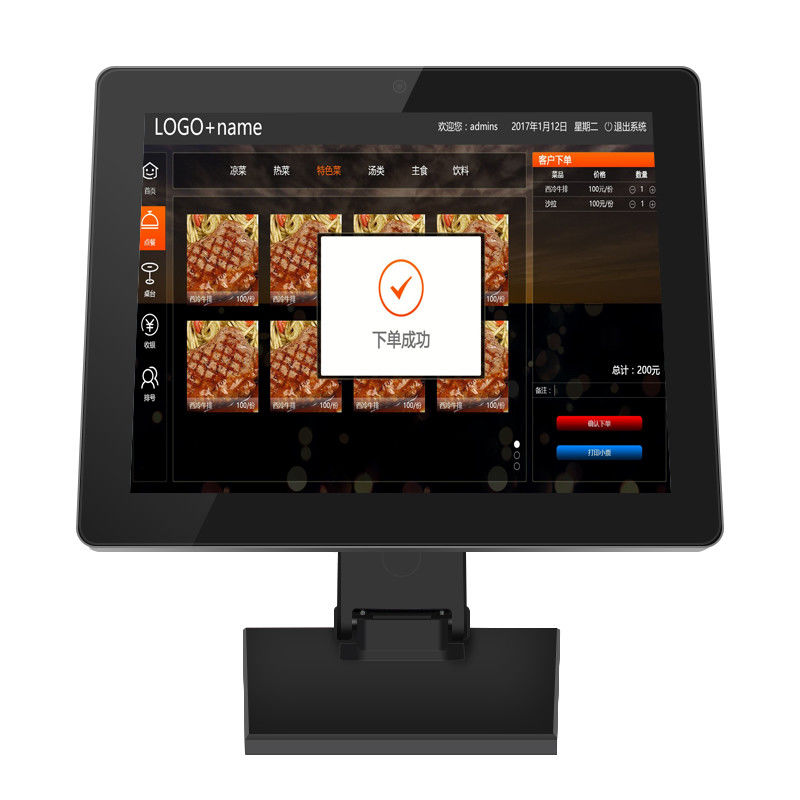1.6GHz Czterordzeniowy tablet POS z systemem Android z 15-calowym ekranem dotykowym i 10-punktowym dotykiem pojemnościowym