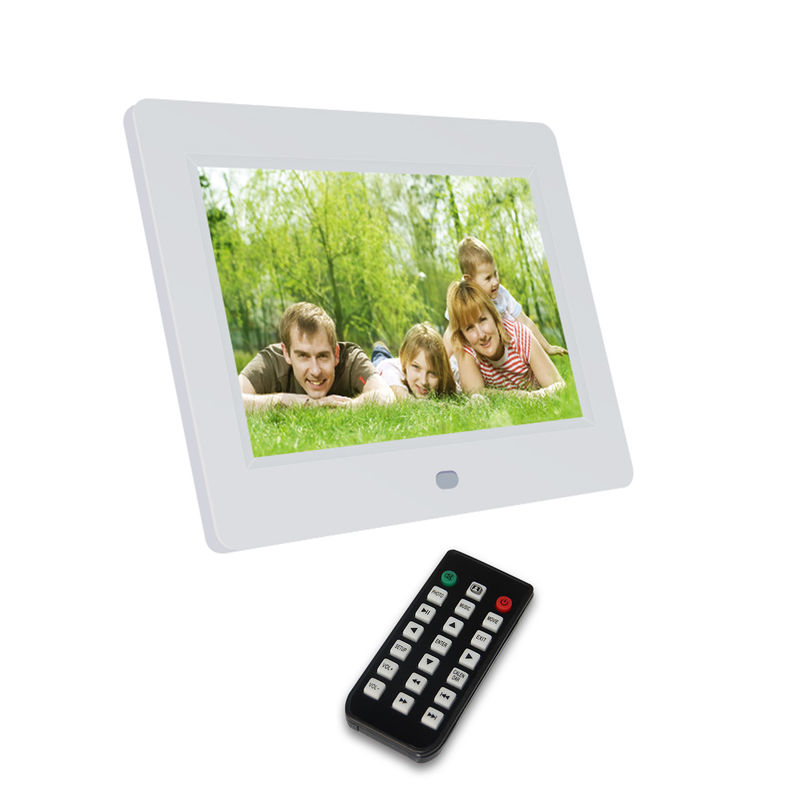 Wielojęzyczne 7 cali LCD cyfrowa ramka fotograficzna 250cdm2 z automatycznym pokazem slajdów